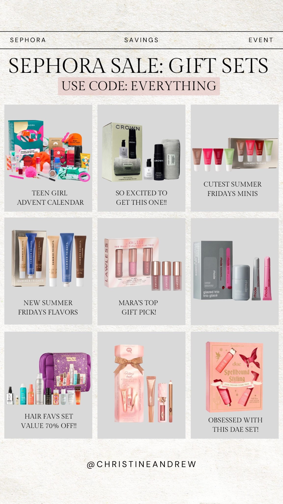 Beauty gift sets on sale at Sephora 20% off for rouge members!! Use code EVERYTHING 

teen girl gift, beauty gift, gift for her, mom gift, teacher gift, summer Fridays sale, teen girl stocking stuffers 

#LTKBeauty #LTKSaleAlert #LTKHoliday