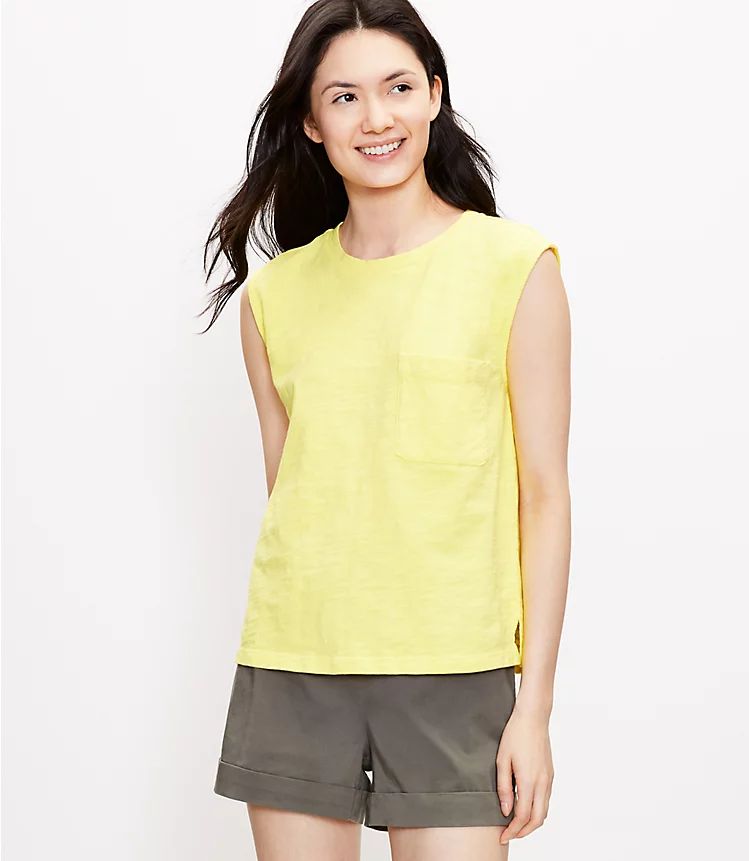 Lou & Grey Softserve Slub Pocket Tank | LOFT