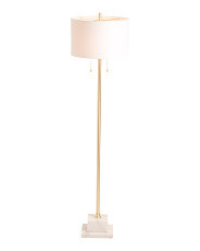 62in Adjustable Height Metal Marble Floor Lamp | Marshalls