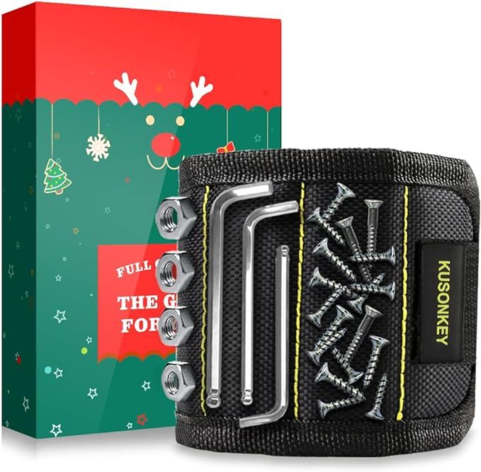 Magnetic Wristband for Holding Screws,KUSONKEY Christmas Gifts for Men Who have Everything,Wrist ... | Amazon (US)