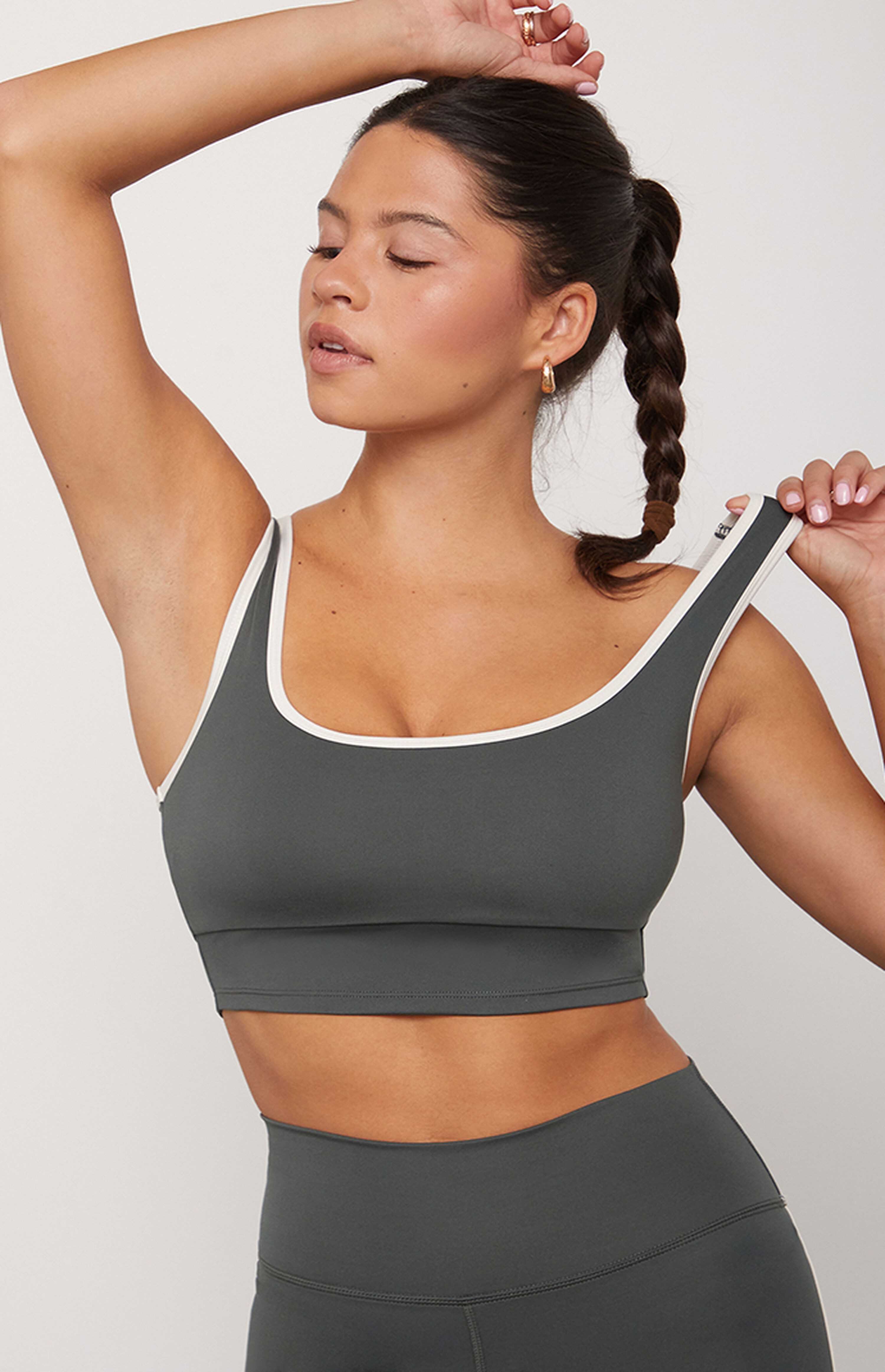 PAC 1980 PAC WHISPER Active Logan Contrast Trim Sports Bra | PacSun