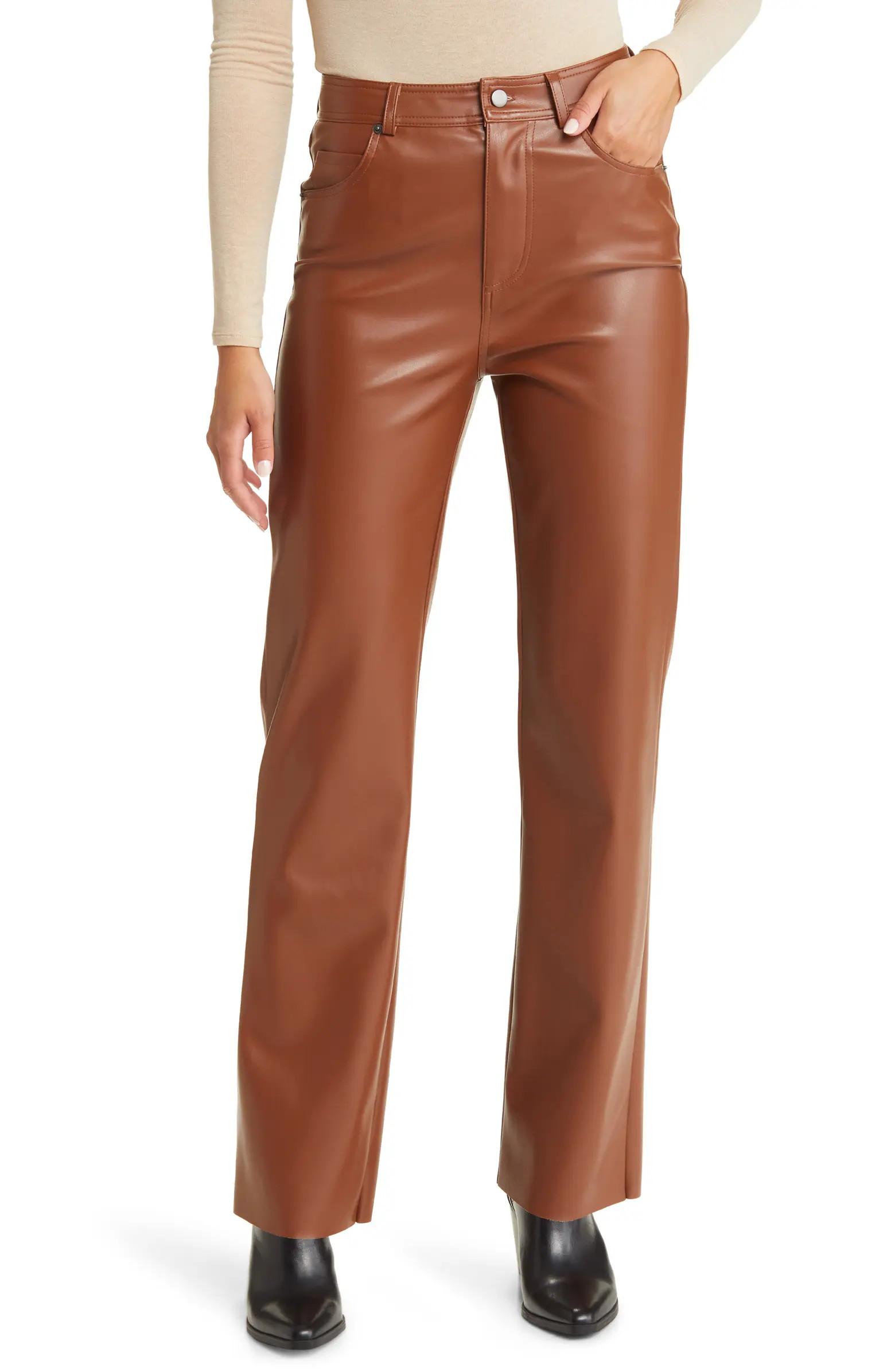 Josie Faux Leather Five Pocket Pants | Nordstrom