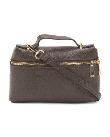 Made In Italy Leather Vanity Crossbody Case | TJ Maxx