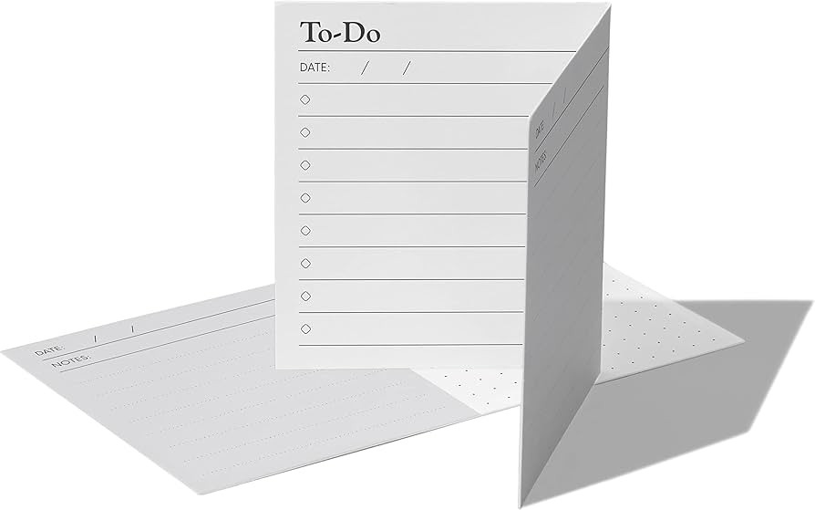 Notsu To Do List Note Cards, 50 ct | Pocket Foldable 3x5 Productivity Index Cards, Premium Thick ... | Amazon (US)