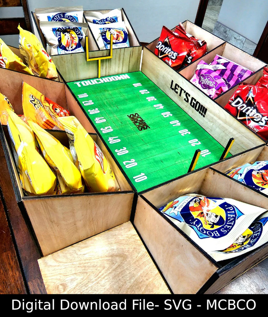 Football Snack Stadium SVG Laser Cut Svg File Football Stadium Tray Svg, Football Game Snack Food... | Etsy (US)