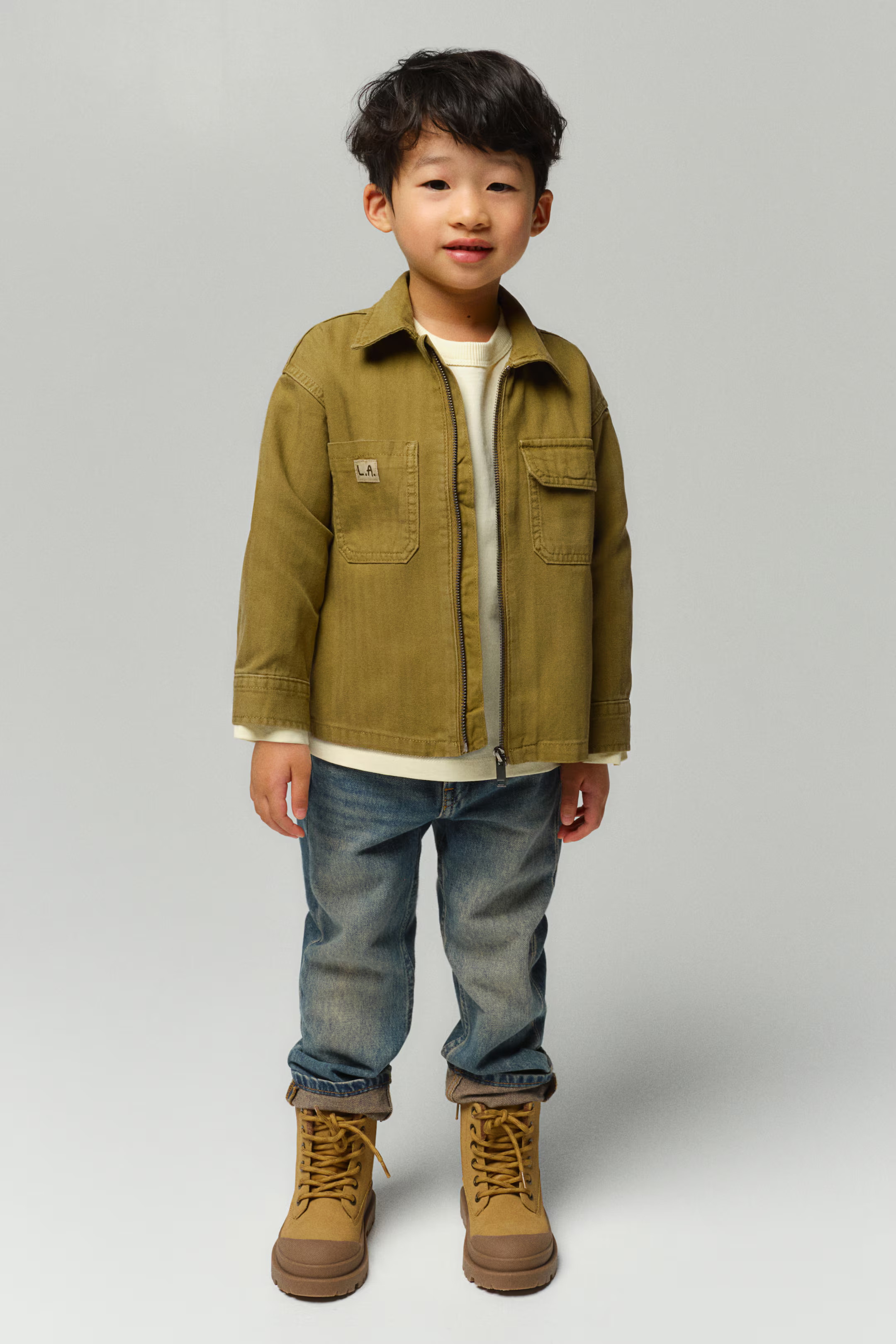 Overshirt - Khaki green/L.A. - Kids | H&M US | H&M (US + CA)