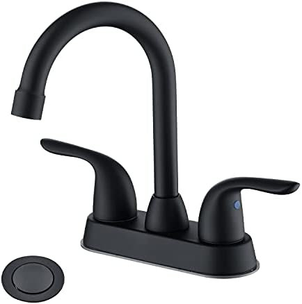 YardMonet Matte Black Bathroom Faucets, Black Bathroom Sink Faucets 2 Handle Bathroom Sink Faucet... | Amazon (US)