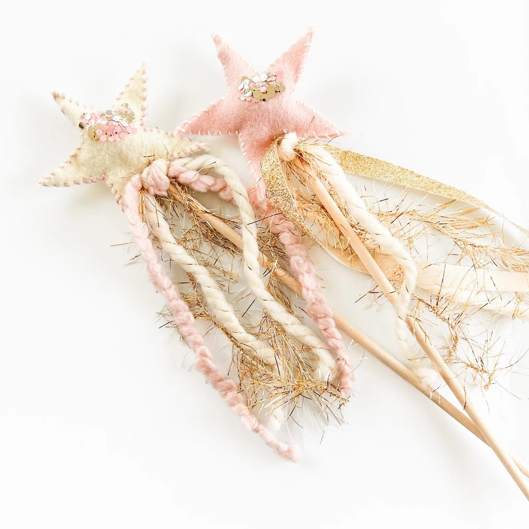 Felt Star Wand Sparkle Star Wand Princess Wand Magic Wand Fairy Wand Dress up Play - Etsy | Etsy (US)