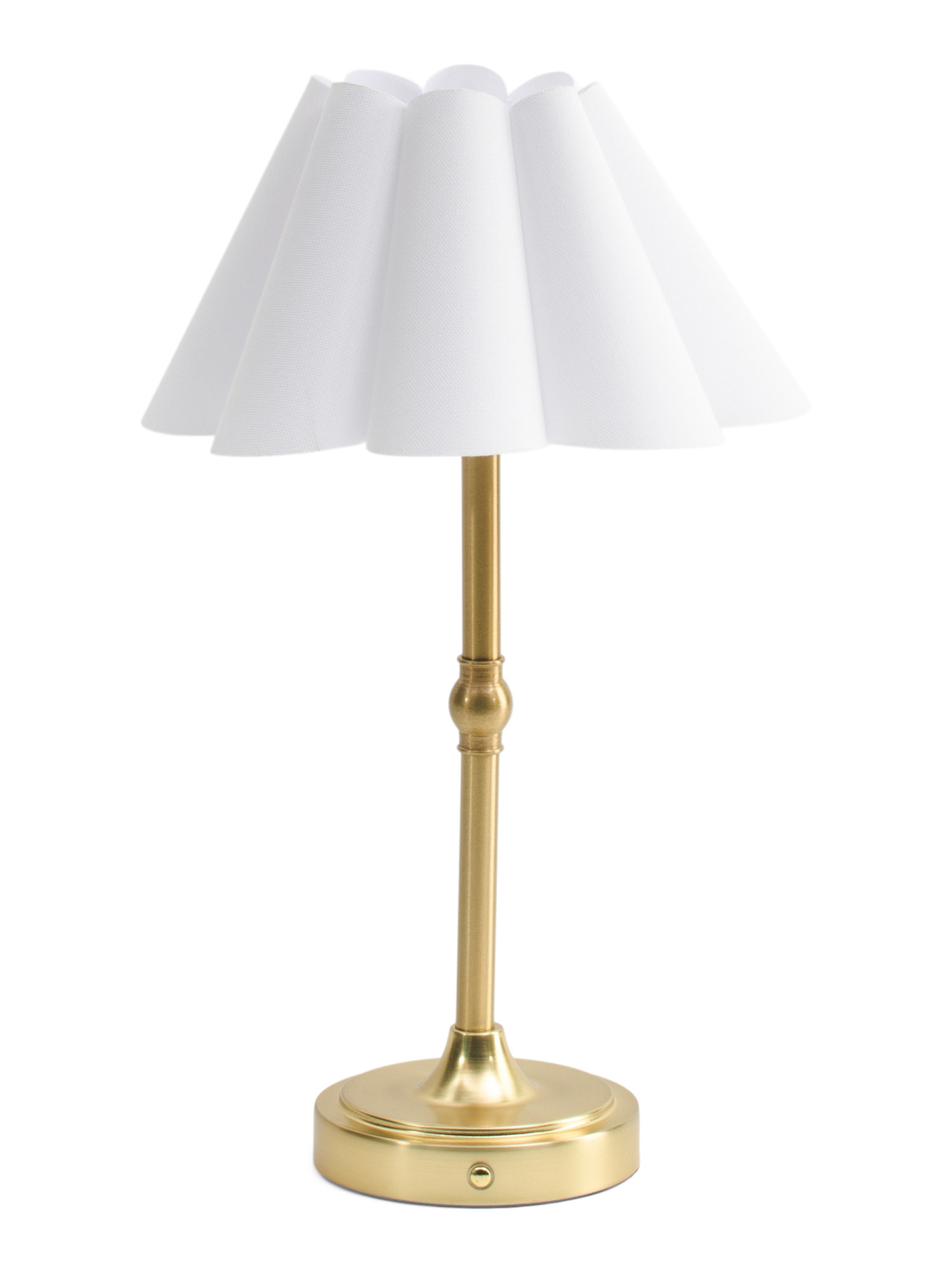 16in Rechargeable Led Touch Lamp With Pleated Linen Shade | Lighting | Marshalls | Marshalls