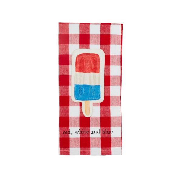 Mud Pie Popsicle Americana Towel in Red | 100% Cotton | Mud Pie