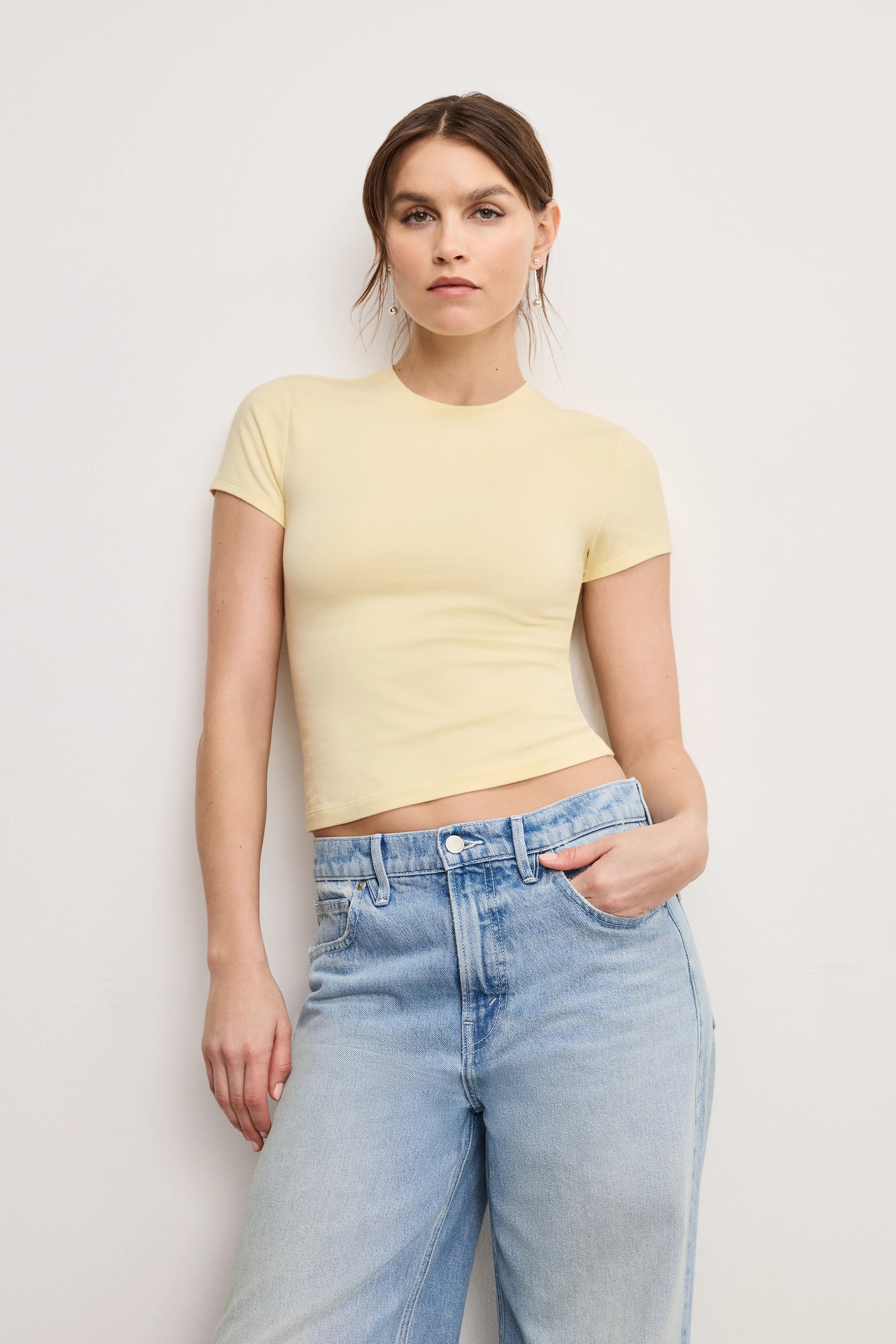 SUPER STRETCH BABY TEE | LIGHT RAY001 - GOOD AMERICAN | Good American