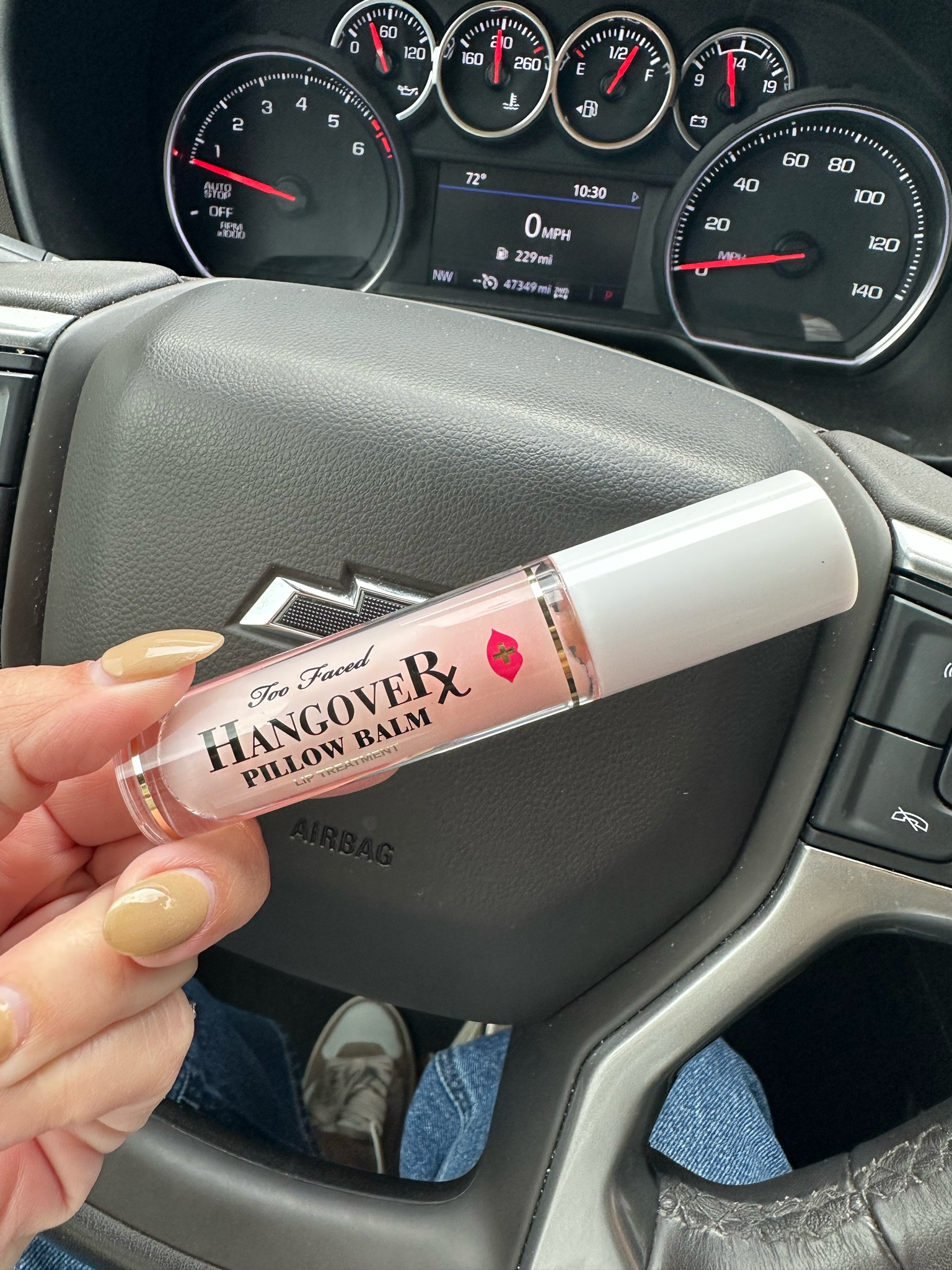 This is a beauty must have for me! Too faced Hangover lip balm! I keep one in my makeup bag, my purse and my car 😂! It’s so good! I can’t describe exactly what it does to you lips, but I makes them so soft and smooth without being sticky! 

#toofaced #musthavebeauty

#LTKbeauty #LTKfindsunder50 #LTKtravel
