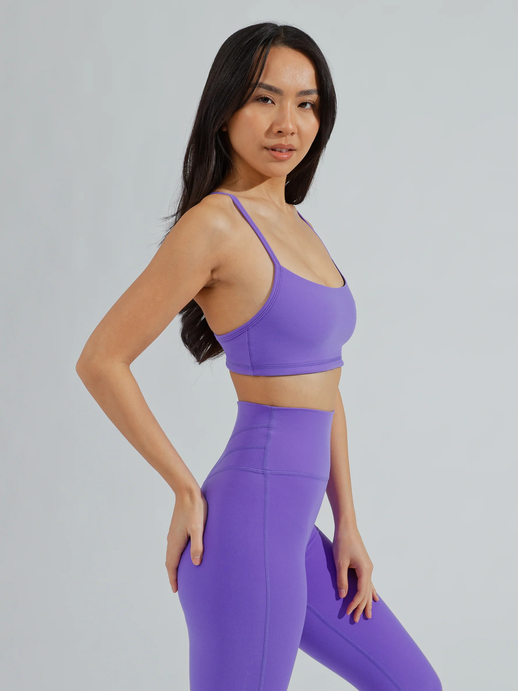 Reversible Sports Bra - Party Purple and Black | Buffbunny