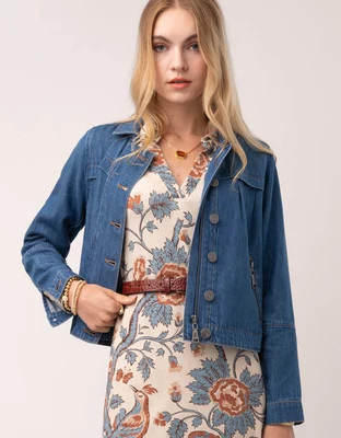 Janda Denim Jacket Misty Lagoon Wash | Spartina 449