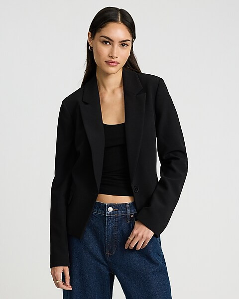 Cropped Boyfriend Blazer | Express
