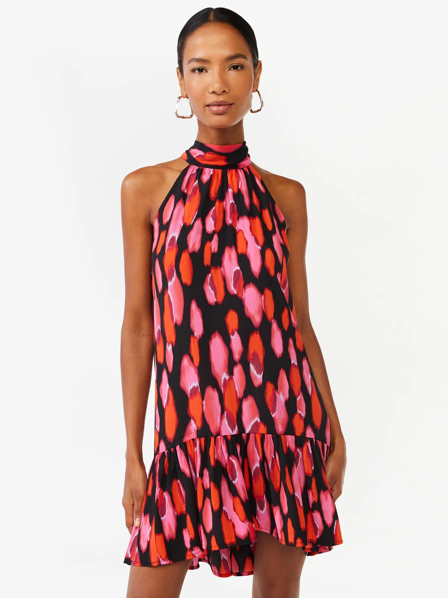 Scoop Women's Halter Trapeze Dress - Walmart.com | Walmart (US)