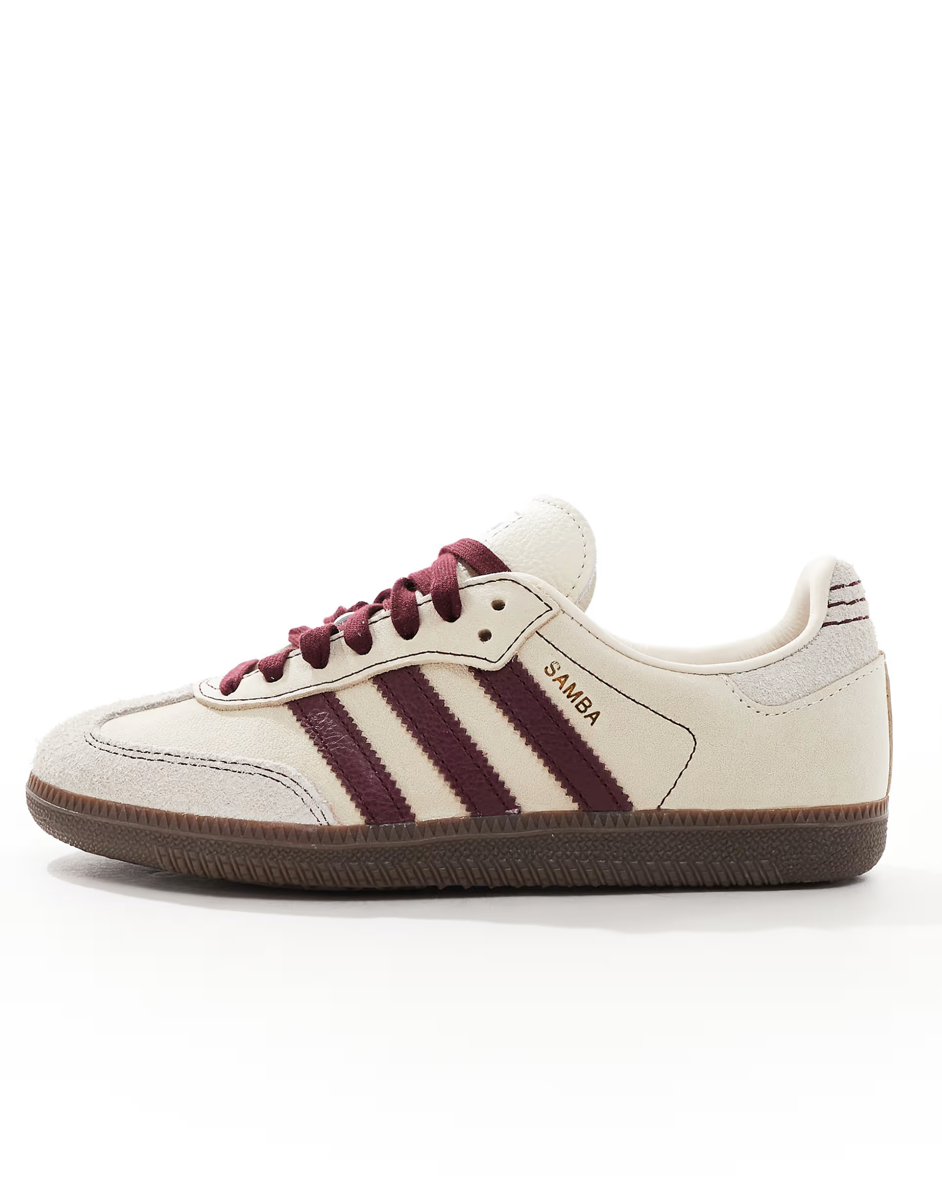 adidas Originals Samba trainers in cream and maroon | ASOS (Global)
