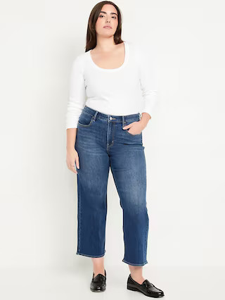 High-Waisted Wow Crop Wide-Leg Jeans | Old Navy | Old Navy (US)