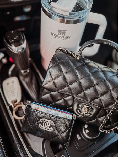 Mom on the go, Stanley cup for hydration. Designer hand bag and card case. Chanel mini flap with handle and my car key cover. Love these for spring 

#LTKitbag #LTKSeasonal #LTKtravel