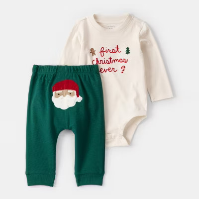 new!Carter's First Christmas Baby Unisex 2-pc. Pant Set | JCPenney