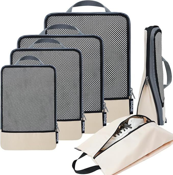 BAGAIL 4 Set/6 Set/8 Set Compression Packing Cubes Travel Accessories Expandable Packing Organize... | Amazon (US)