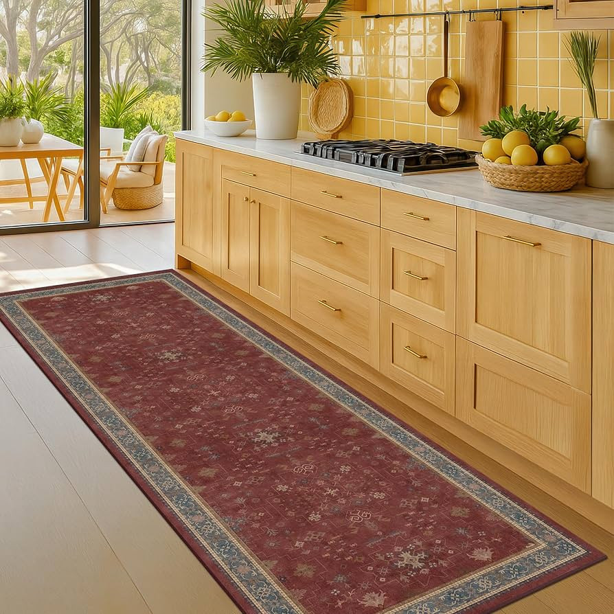 2x6 Turkish Kitchen Runner Rugs Non Skid Washable - Washable Rug for Hallway, Bedroom Bedside, Ba... | Amazon (US)