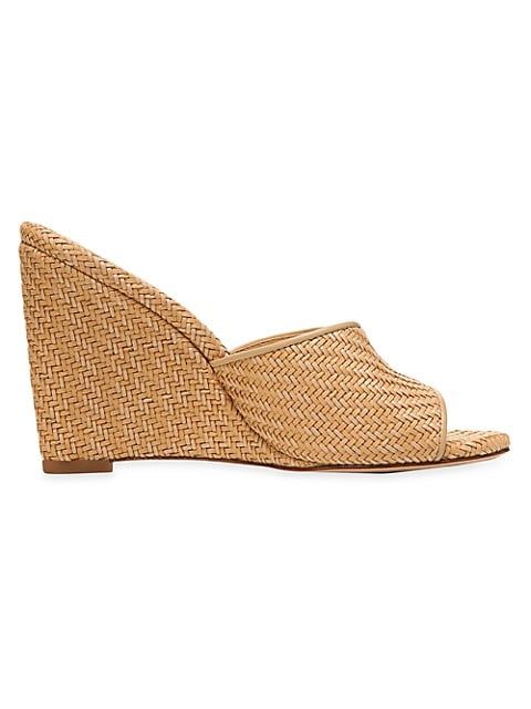 Dali Single Woven Leather Wedge Sandals | Saks Fifth Avenue