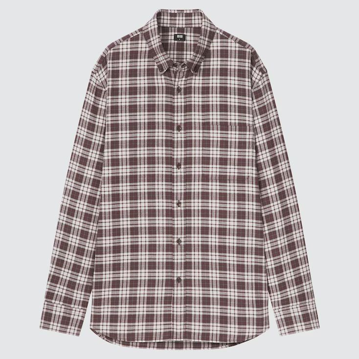 FLANNEL CHECKED LONG-SLEEVE SHIRT | UNIQLO (US)
