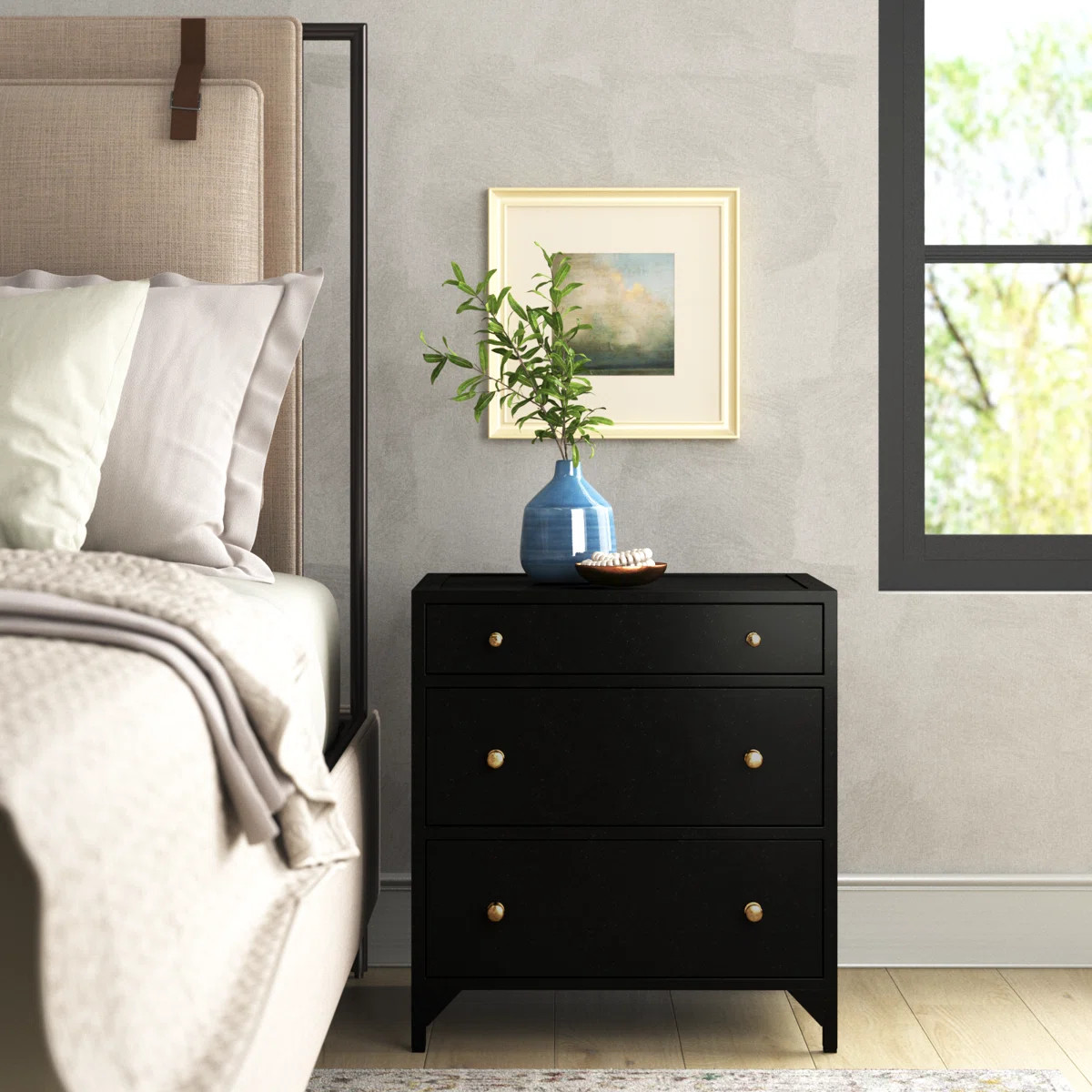 Bayline 23.5'' W Metal Nightstand | Wayfair North America