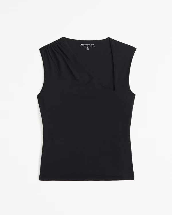 Asymmetrical Draped Top | Abercrombie & Fitch (US)