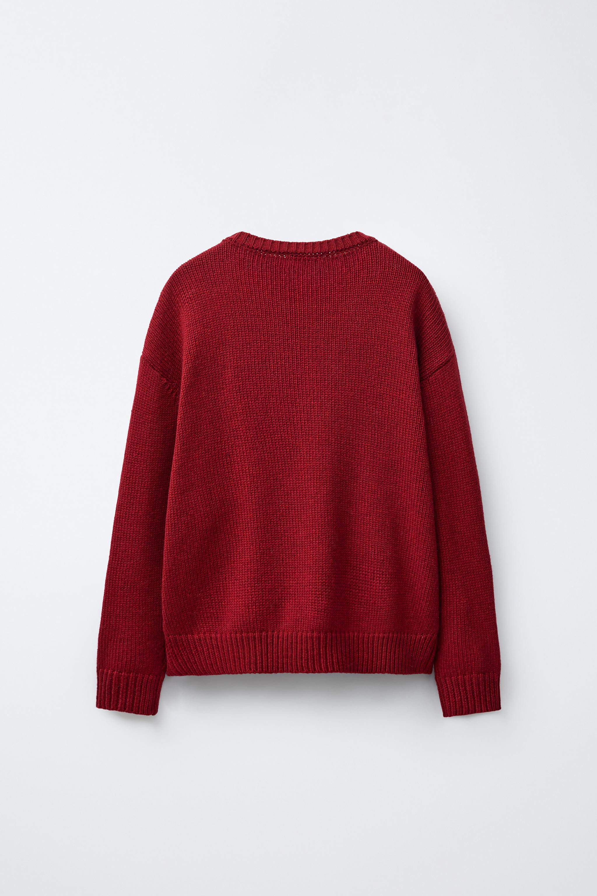 KNIT JUMPER WITH EMBROIDERED BEAR | Zara US