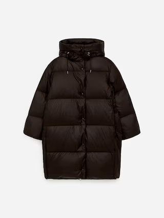 Manteau long Upcycled Down – Marron – Femme – ARKET FR | Arket EU