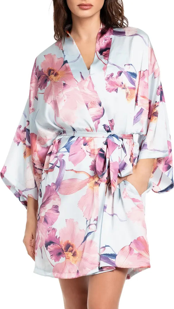 Midnight Bakery Haven Print Satin Short Robe | Nordstromrack | Nordstrom Rack