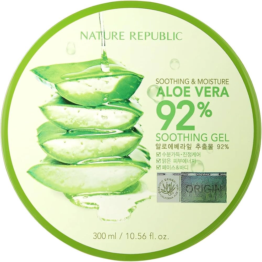 Nature Republic New Soothing Moisture Aloe Vera Gel 92 Percent Korean Cosmetics, 10.56 Fluid Ounc... | Amazon (US)