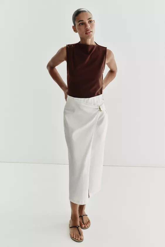 COMBINATION HARDWARE MIDI DRESS | Zara US