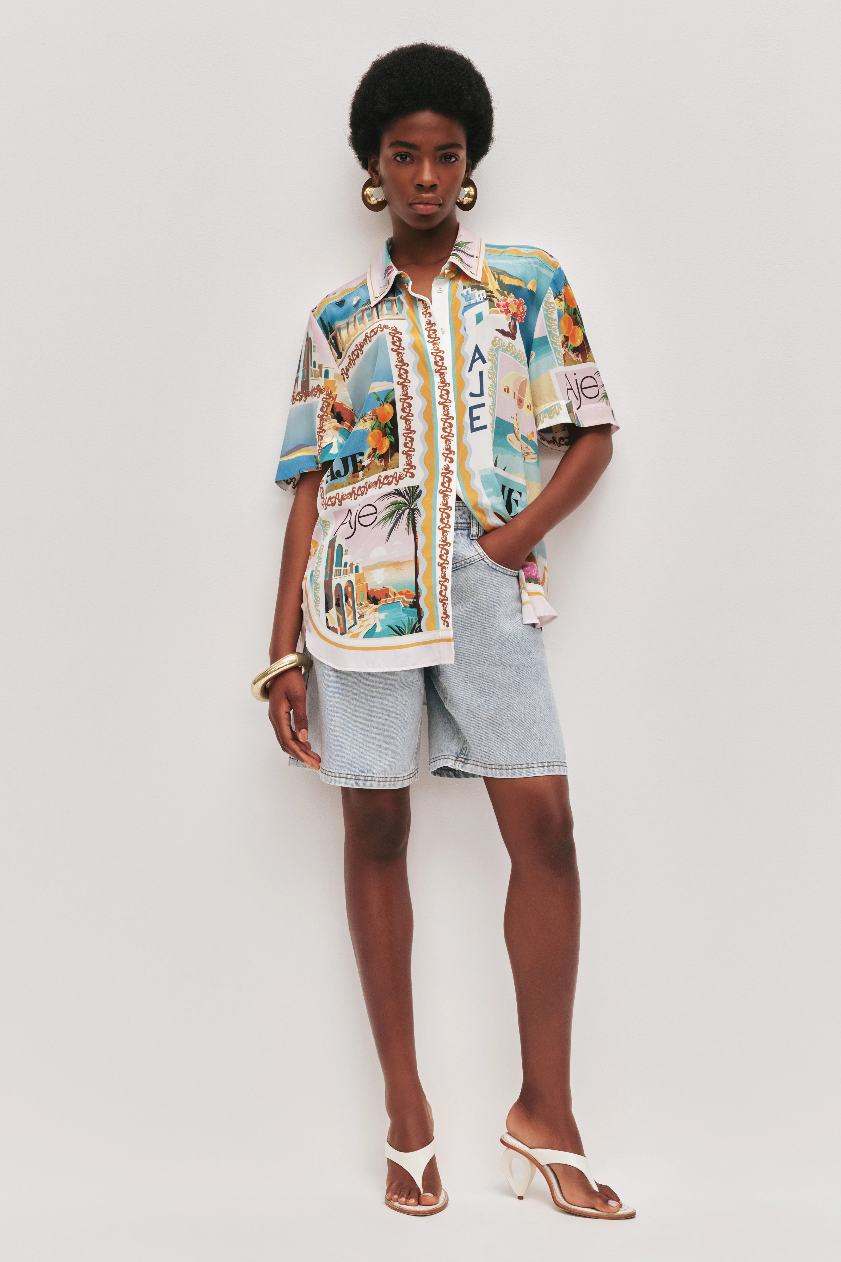 Atomic Short Sleeve Silk Shirt | aje. (Australia and New Zealand)