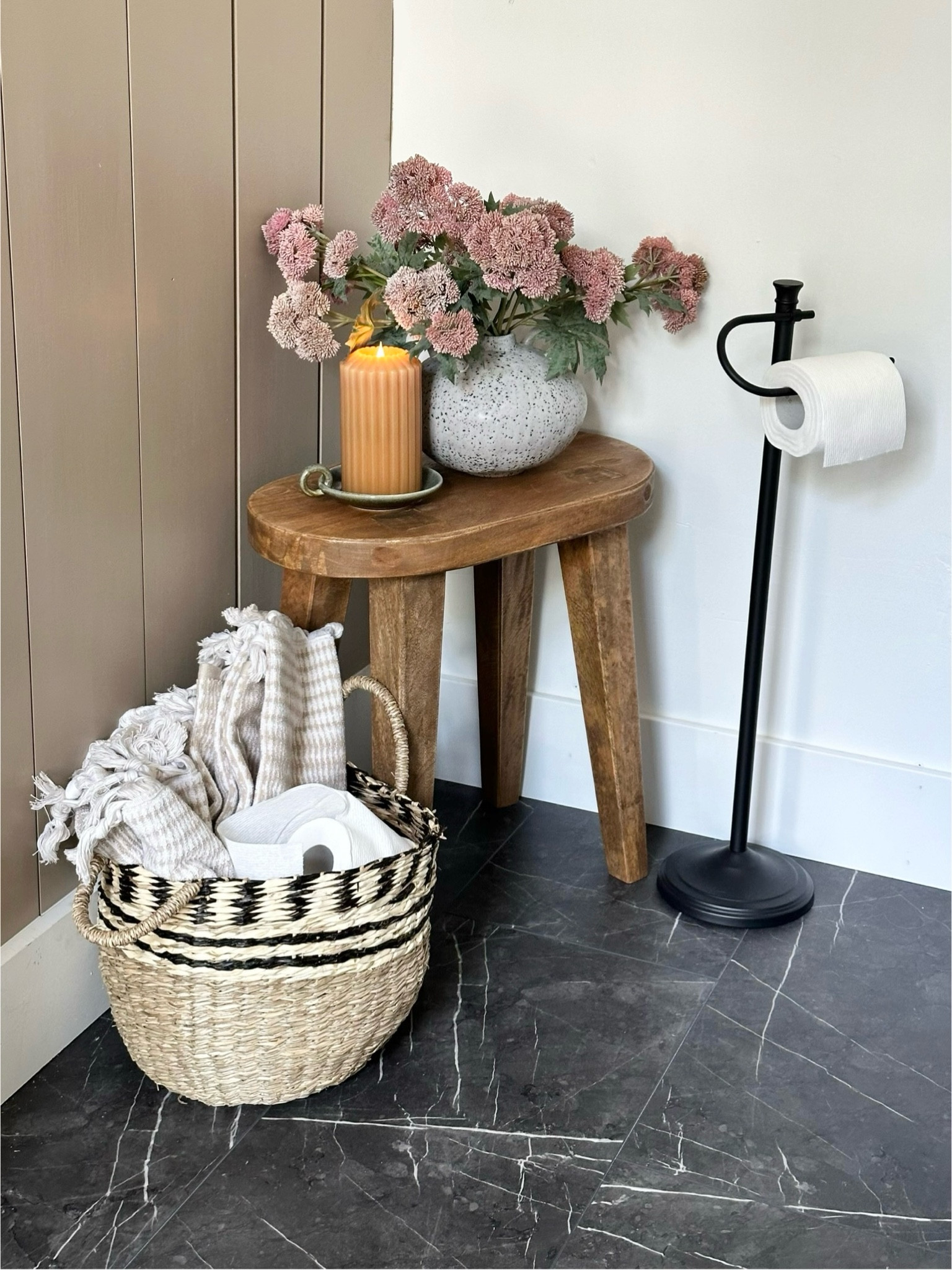 This little corner of the bathroom in our tiny home makes the whole thing feel so cozy! Who says toilet paper storage can’t be pretty! 

#LTKFindsUnder100 #LTKHome