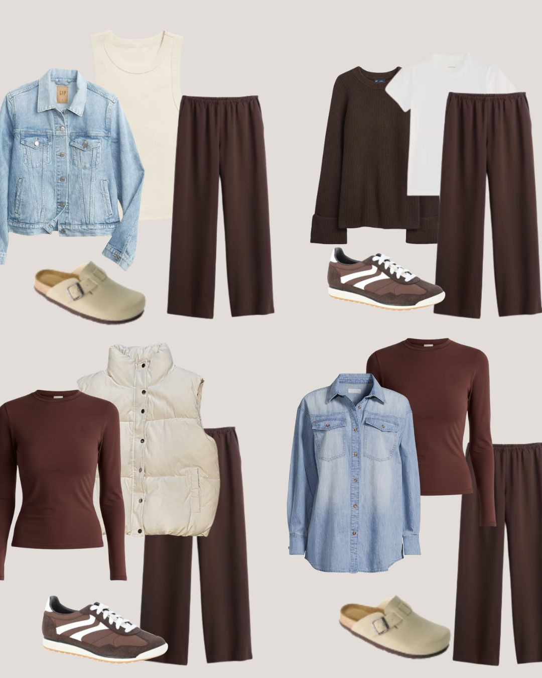 These easy wide leg drawstring pants ($$) are @gap and are a must have this year.

These looks work well with the @target effortless pant ($),
@aritzia lodge pant ($$$), and other pull on styles linked 