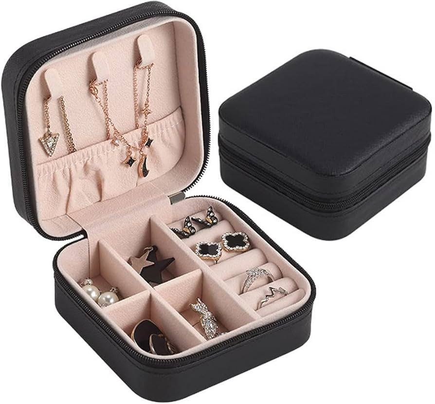 Jewellery Box for Women, Travel Jewellery Box Organiser Small Portable Jewelry Storage Case for B... | Amazon (UK)