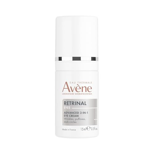 Avène Retrinal EYES Advanced 3-In-1 Eye Cream, Retinal eye cream, Powered by Retinaldehyde & Hyaluronic Acid, Helps smooth wrinkles, minimizes under-eye puffiness & dark circles, eye cream anti-aging | Amazon (US)