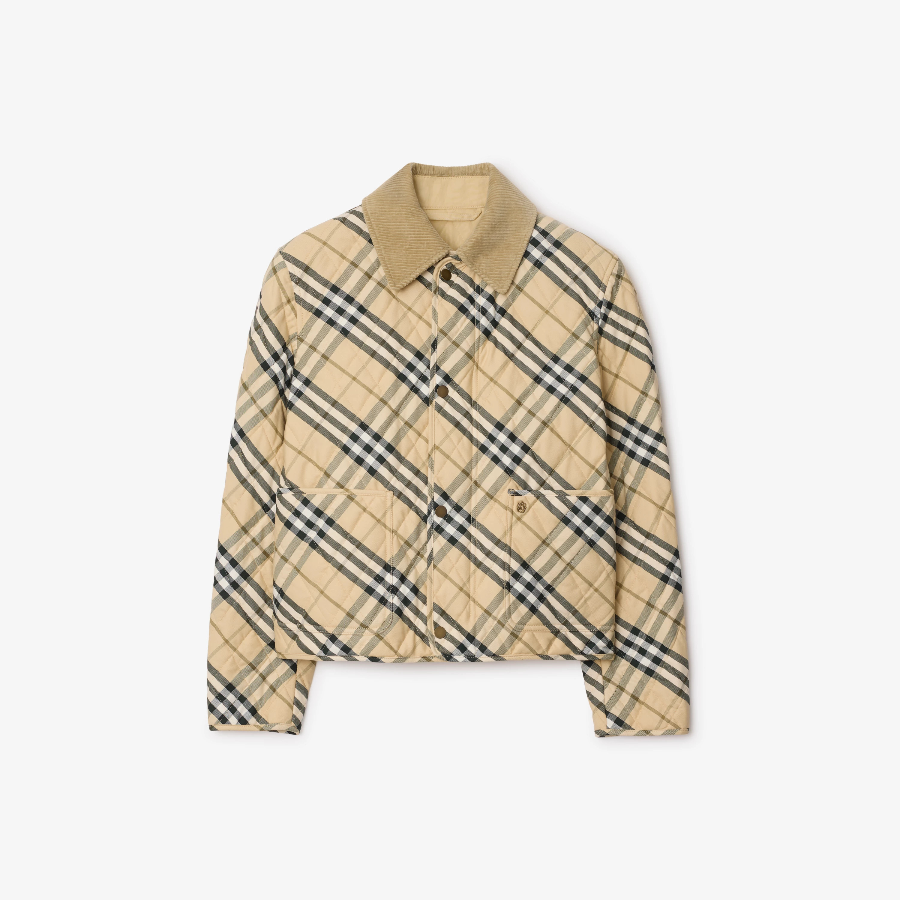 Cropped Check Quilted Barn Jacket | Burberry (US)