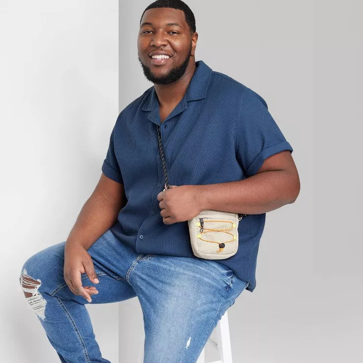 Men's Short Sleeve Waffle Knit Button-Down Shirt - Original Use™ | Target