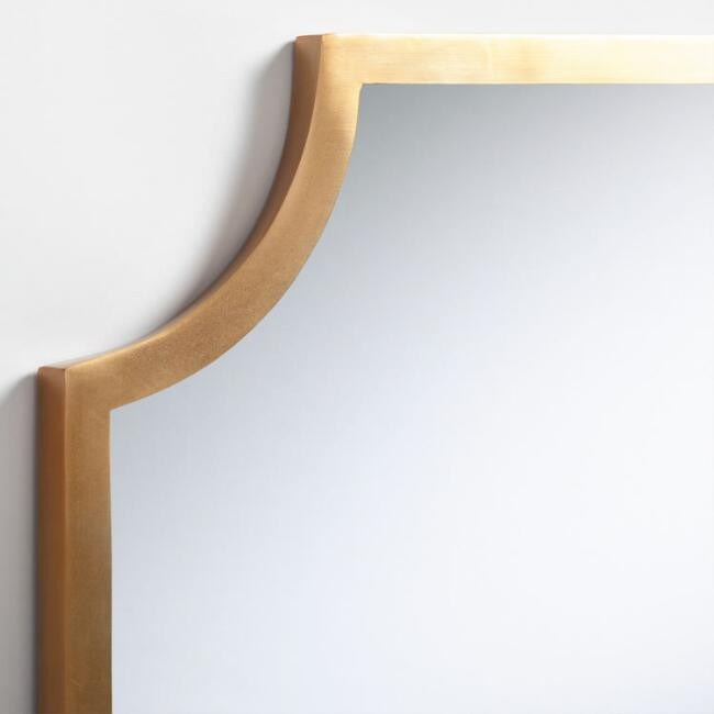 Brass Notched Ophelia Mirror | World Market