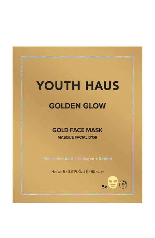 Skin Gym 5-Pack Youth Haus Golden Glow Face Mask at Nordstrom | Nordstrom