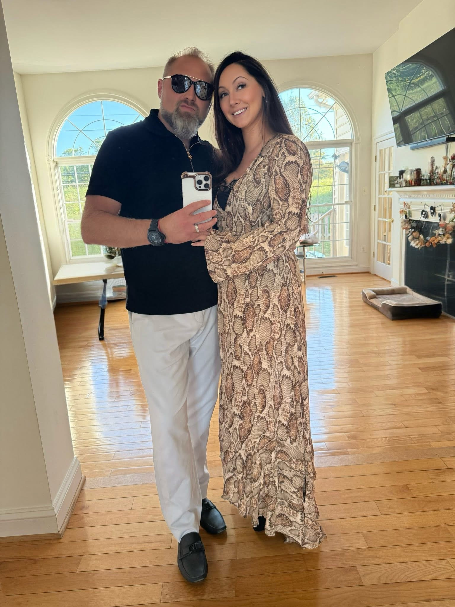 ✨ Date Night Look – Nordstrom x Saks Finds ✨

This AFRM maxi dress from Nordstrom is the perfect mix of elegant, modern, and flattering—the flowy fit and bold snake print make such a statement. Runs true to size with a comfortable, relaxed feel.

Vito is wearing a Versace polo shirt from Saks—classic, sharp, and timeless. Perfect for dinners, events, or anytime you want effortless sophistication as a couple.

#LTKParties #LTKStyleTip #LTKSeasonal