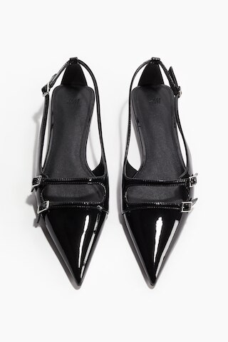H & M - Patent slingbacks - Black | H&M (UK, MY, IN, SG, PH, TW, HK)