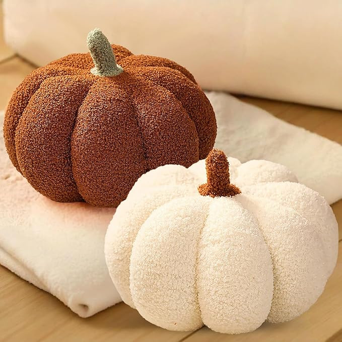 Halloween Pumpkin Pillow Decor, Pumpkin Plush Pillow Fleece Stuffed Pumpkins Decoration Halloween... | Amazon (US)