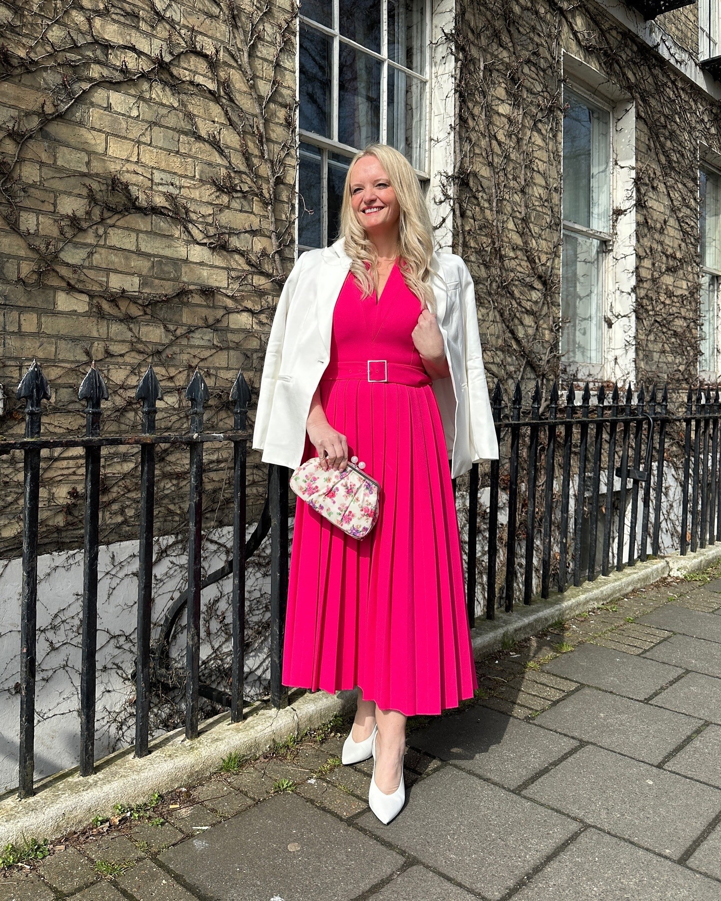 I’m wearing the gorgeous Forever Pleat midi dress from Karen Millen, now with 30% off! (as seen on Princess Catherine/Kate Middleton!). I’ve paired it here with the petite linen single breasted blazer which has been designed for those of us under 5ft3 and has a relaxed fit and a simple, easy to style design. It currently has 30% off too!

#LTKAprilSpotlight #LTKwedding #LTKspring