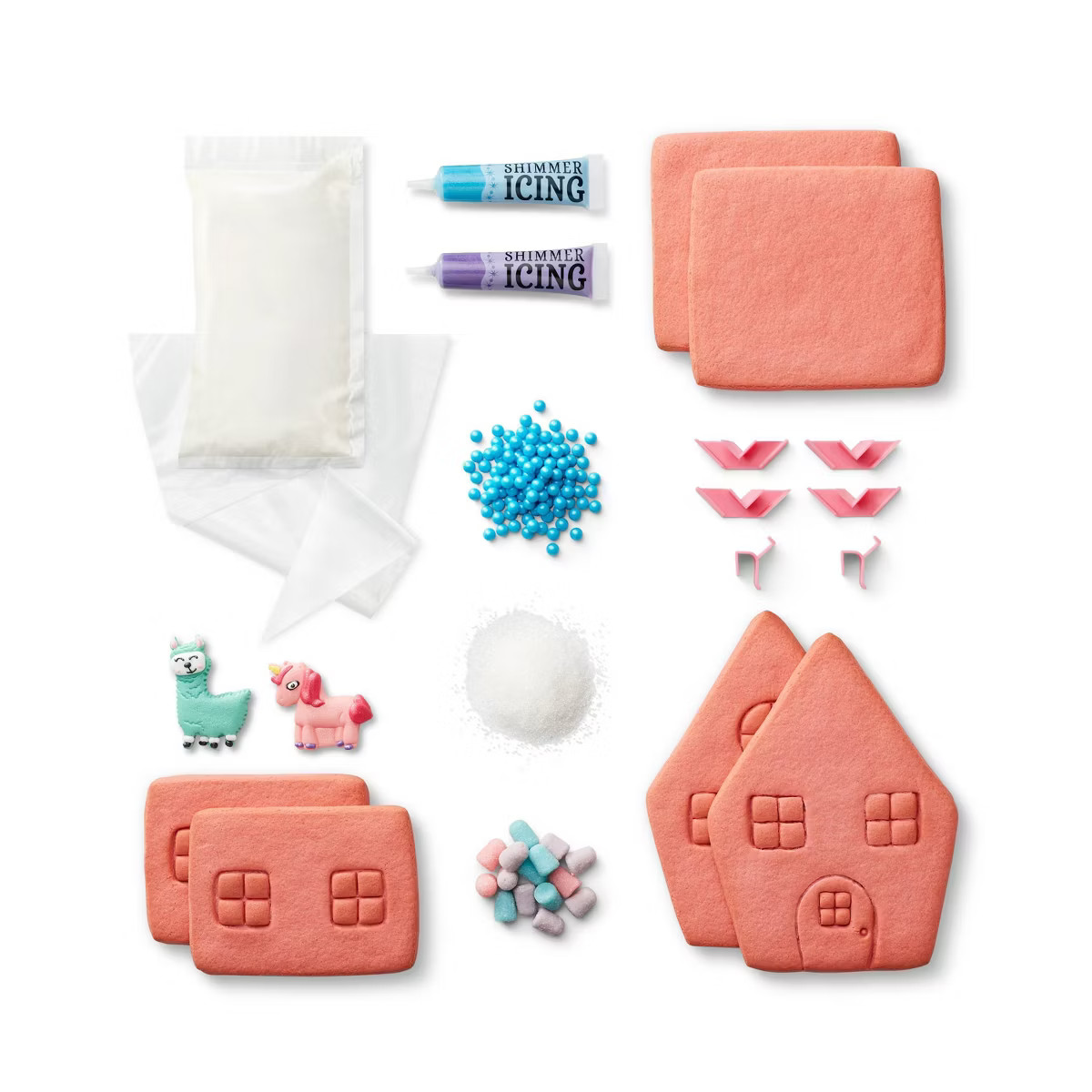 Holiday Glitter Chateau Sugar Cookie Gingerbread House Kit - 29oz - Favorite Day™ | Target