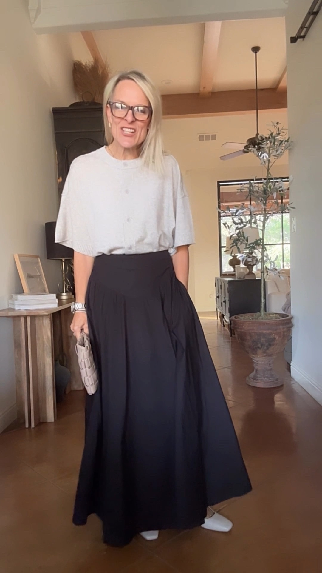 How fun is this skirt? It’s literally perfect. It’s a cotton. Poplin has a little bit of weight to it a fullness to it. Has pockets. Wearing a small.
I plan on wearing this throughout the summer even, paired with sandals and possibly a tank top.

I believe this cardigan is currently sold out, but I will link it just in case 

#LTKOver40 #LTKSeasonal #LTKStyleTip